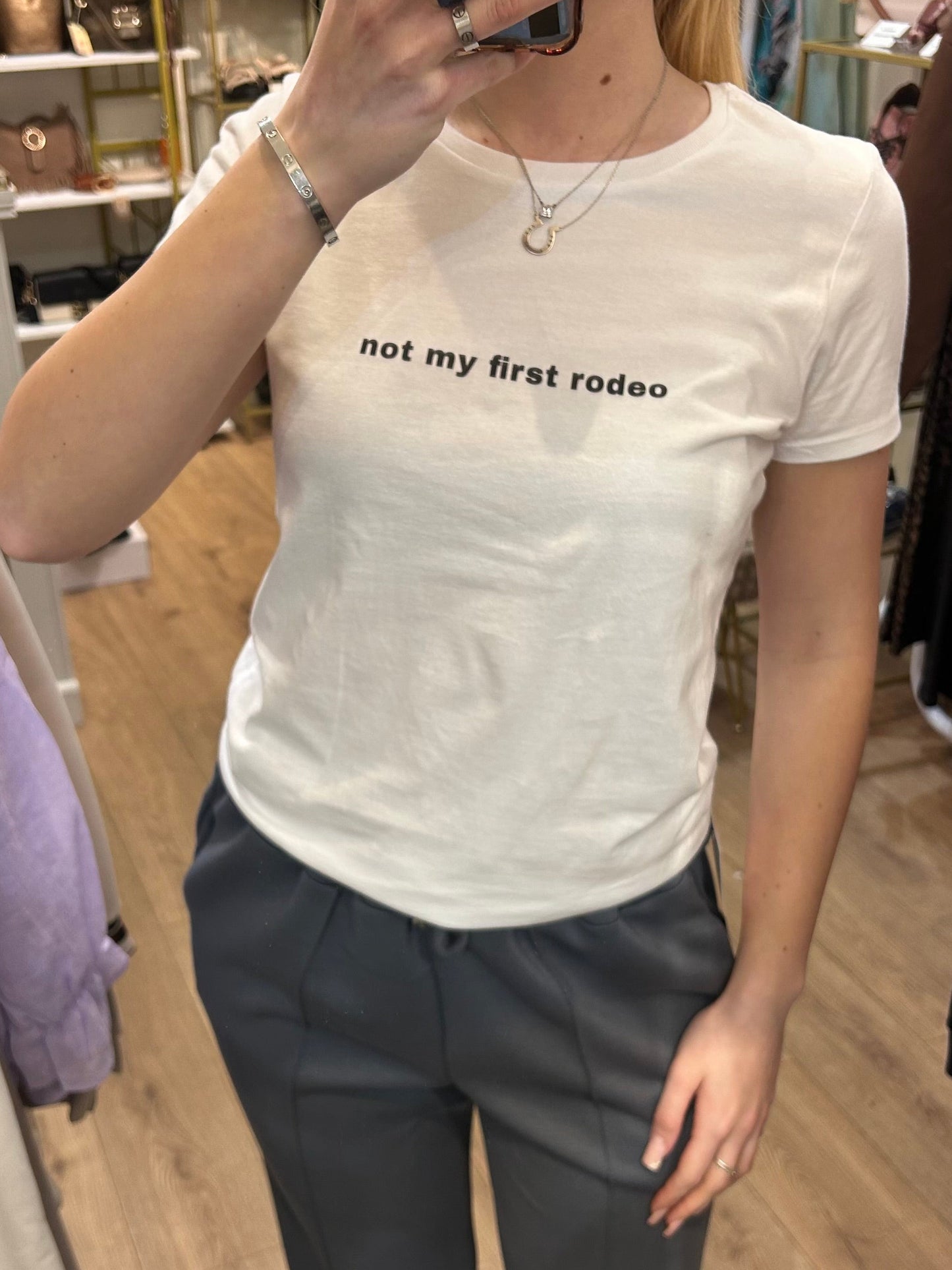 ‘not my first rodeo’ White Tee