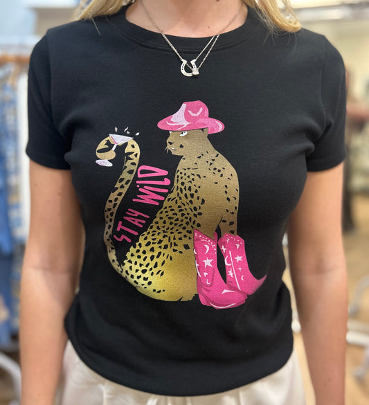 ‘Stay Wild’ Black Tee