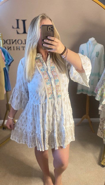 CREAM BOHO DRESS