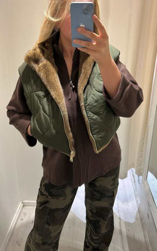 Reversible Faux Fur Gilet