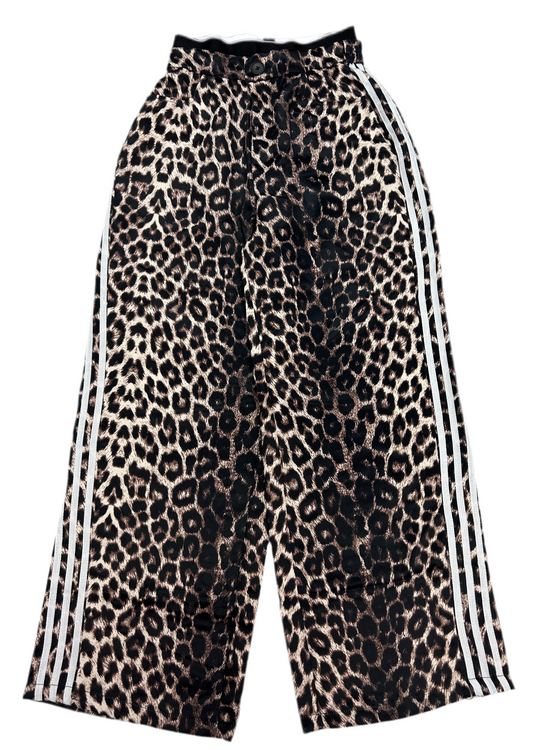 LEOPARD PRINT WIDE LEG TROUSERS