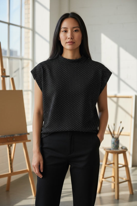 Sequin Cap Sleeve Top