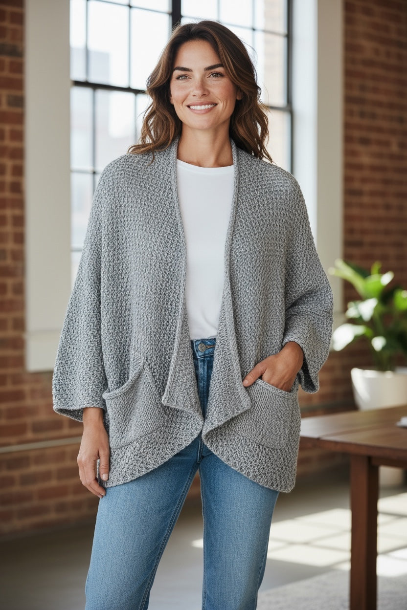 Grey Slouchy Cardi