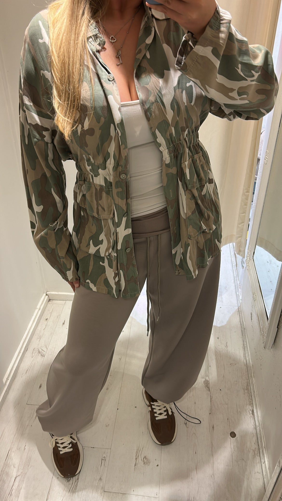 Elasticated Waist Camo Shirt