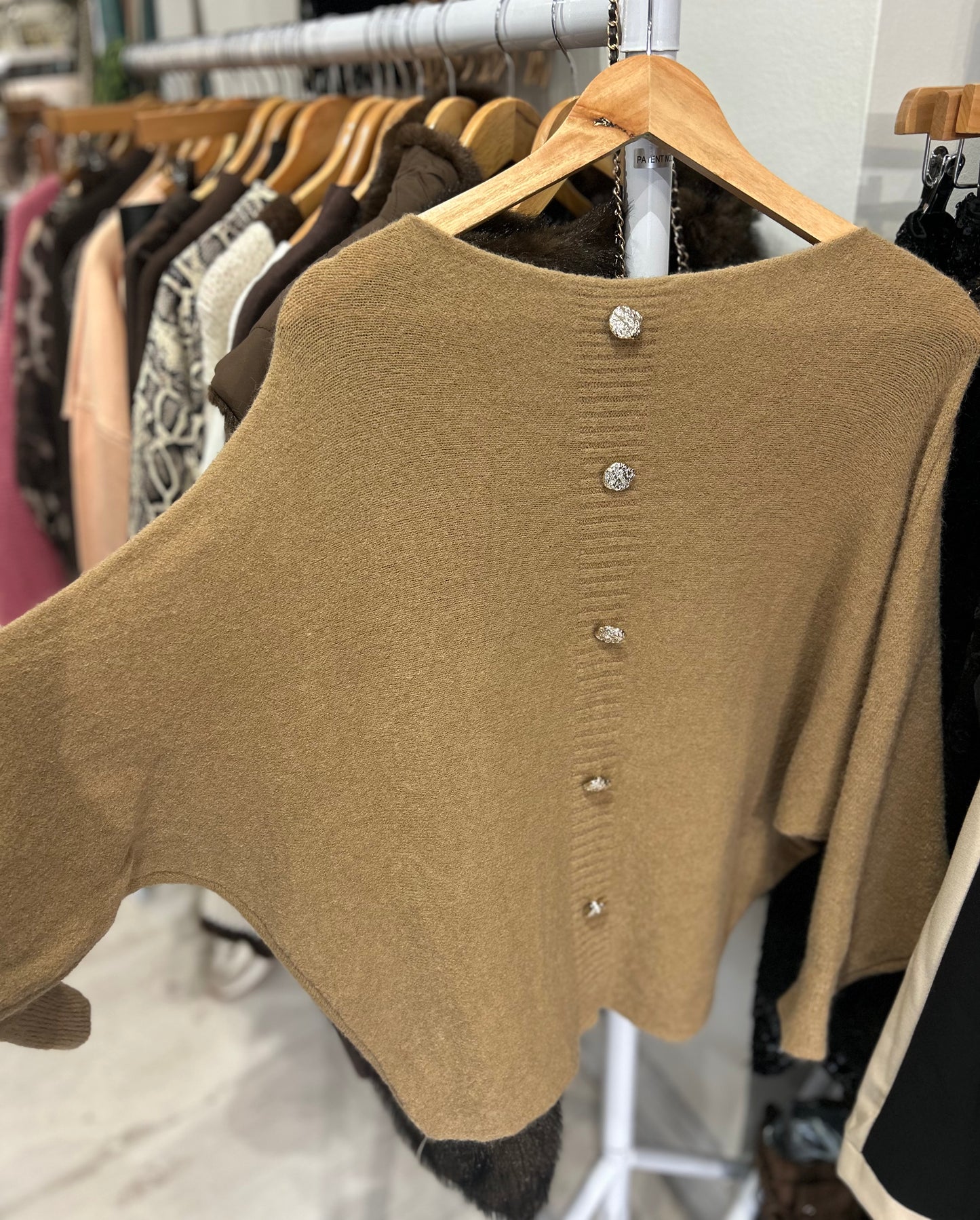 Gold Button Detail Jumper