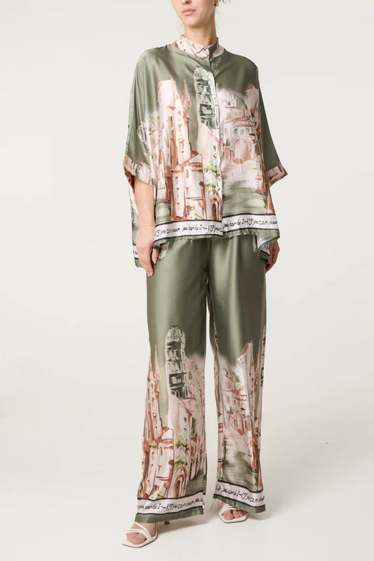 SATIN FEEL LANDSCAPE PRINT CO-ORD
