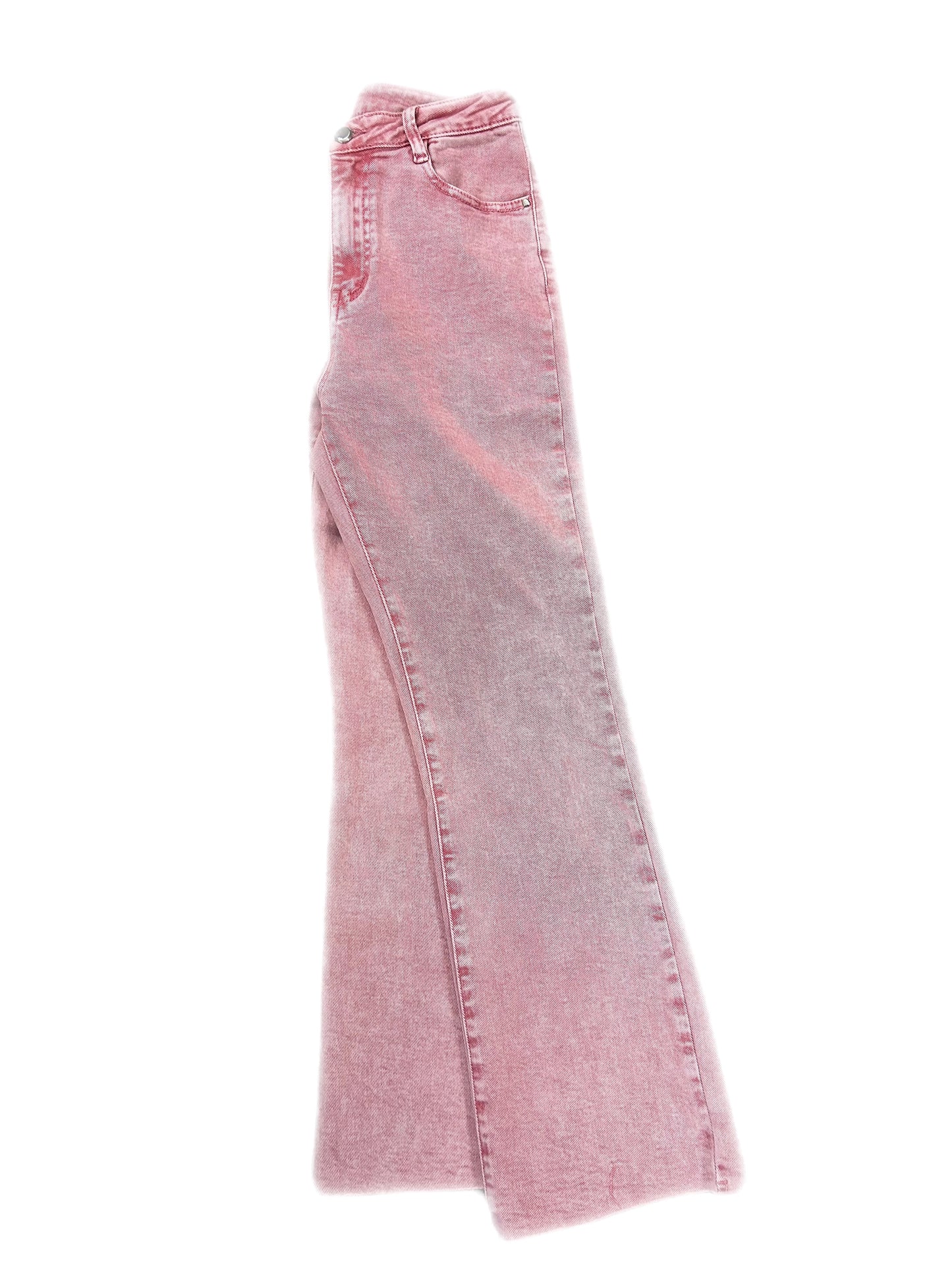 VINTAGE WASH PINK FLARE JEAN