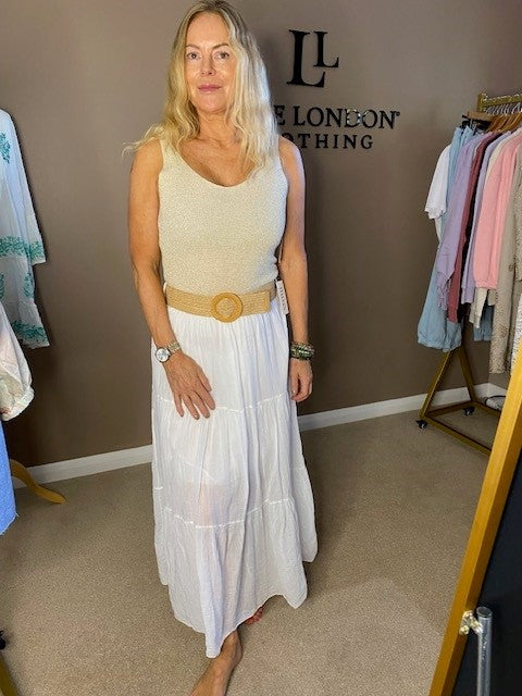 WHITE COTTON SKIRT