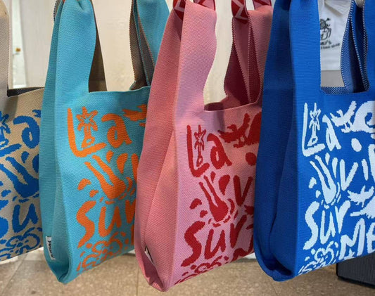LA VIE PINK/RED TOTE BAG