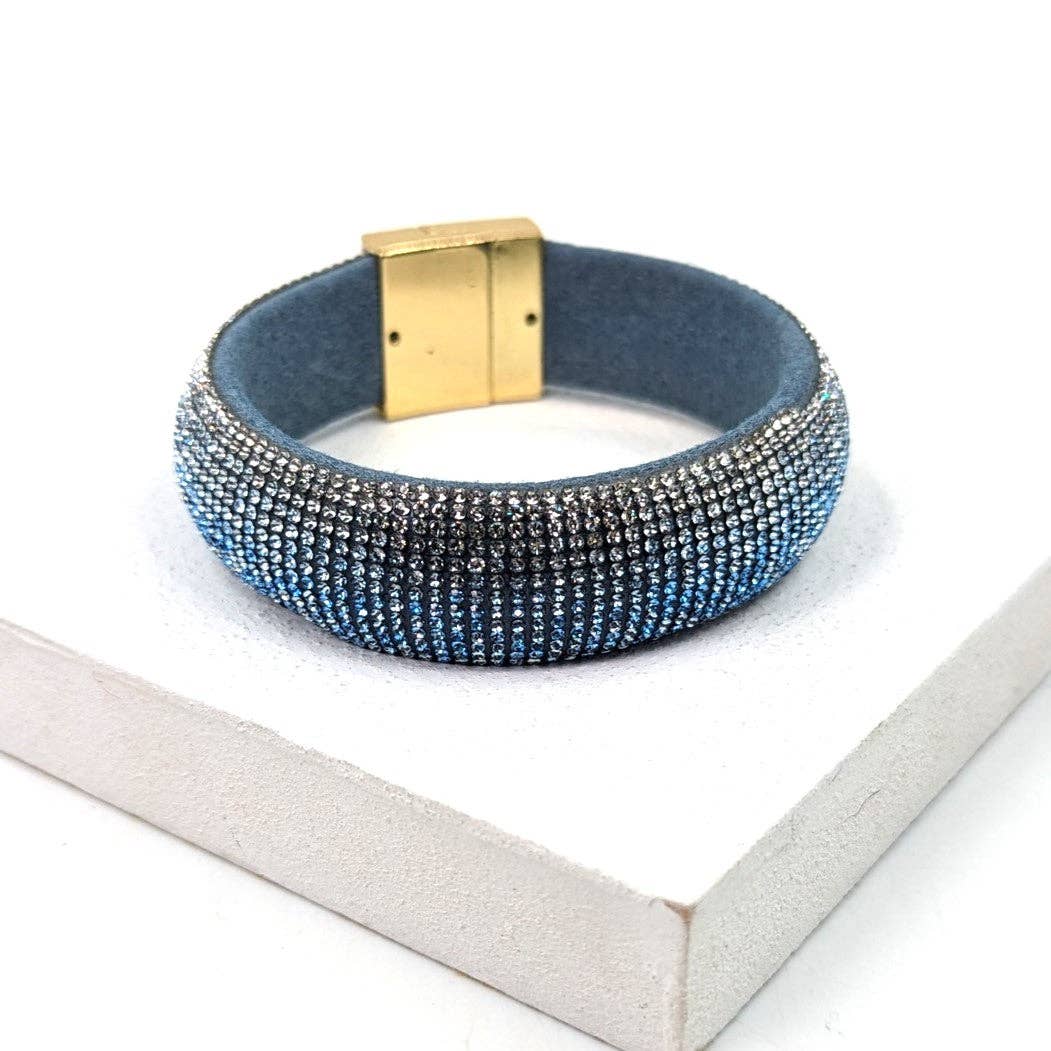 Ombre effect crystal bangle: PNK