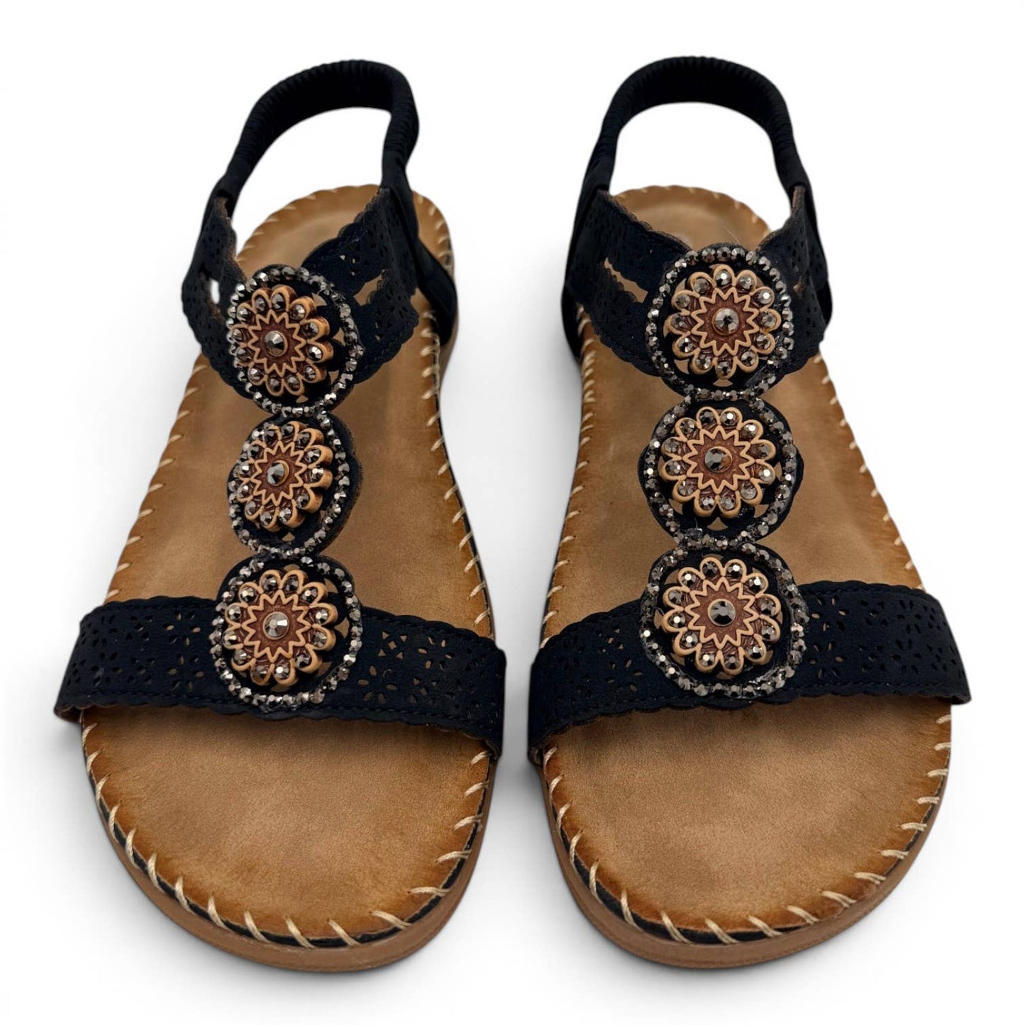 Women's Cutout Bohemian Flat Sandals RT268-5: White
