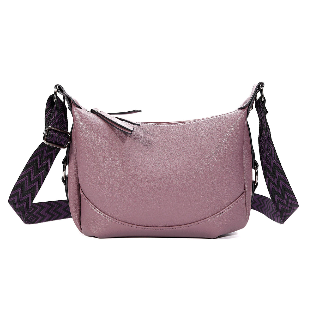 Superbia Soft Double Zipper Shoulder Bag Hobo Bag-9149: Bronze
