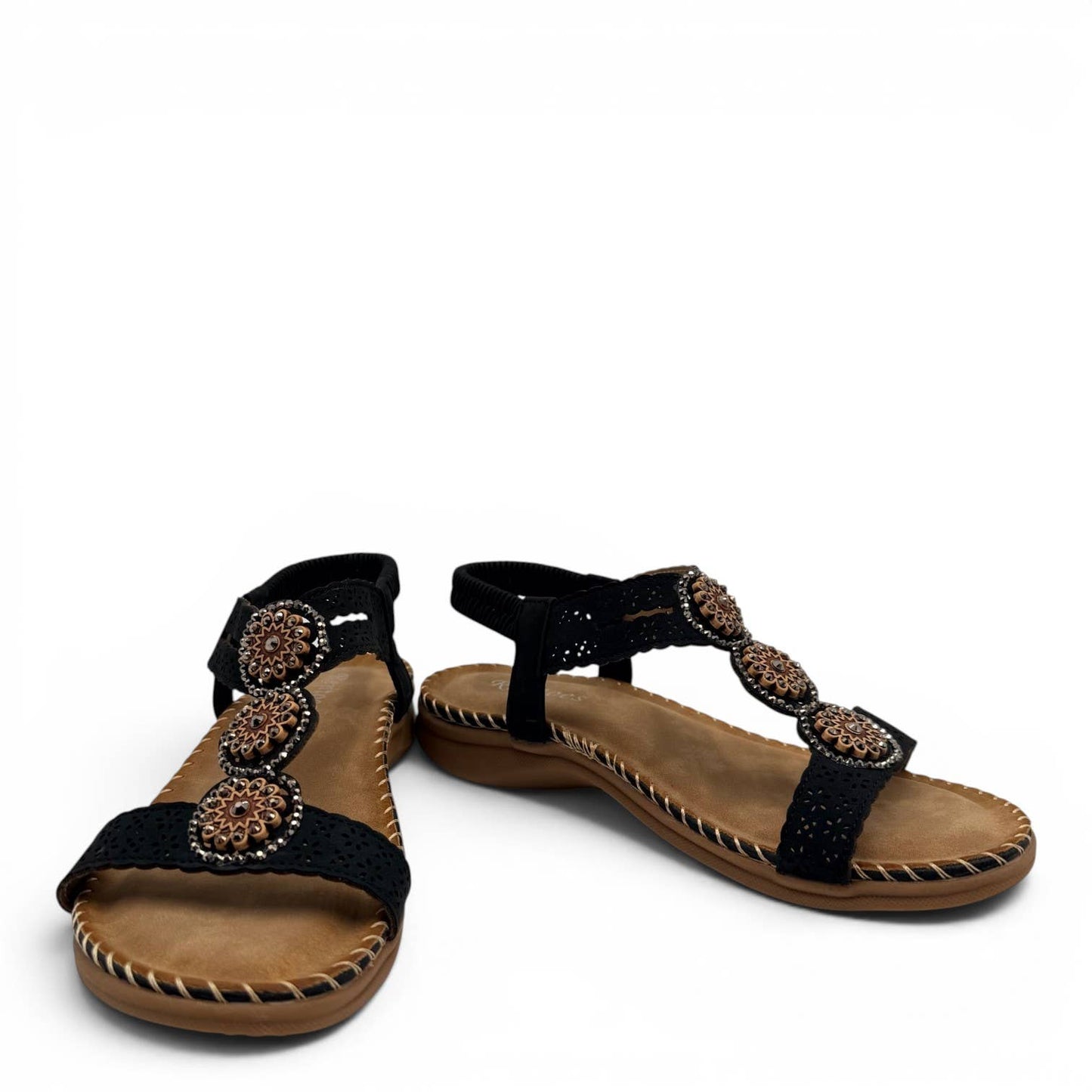Women's Cutout Bohemian Flat Sandals RT268-5: White