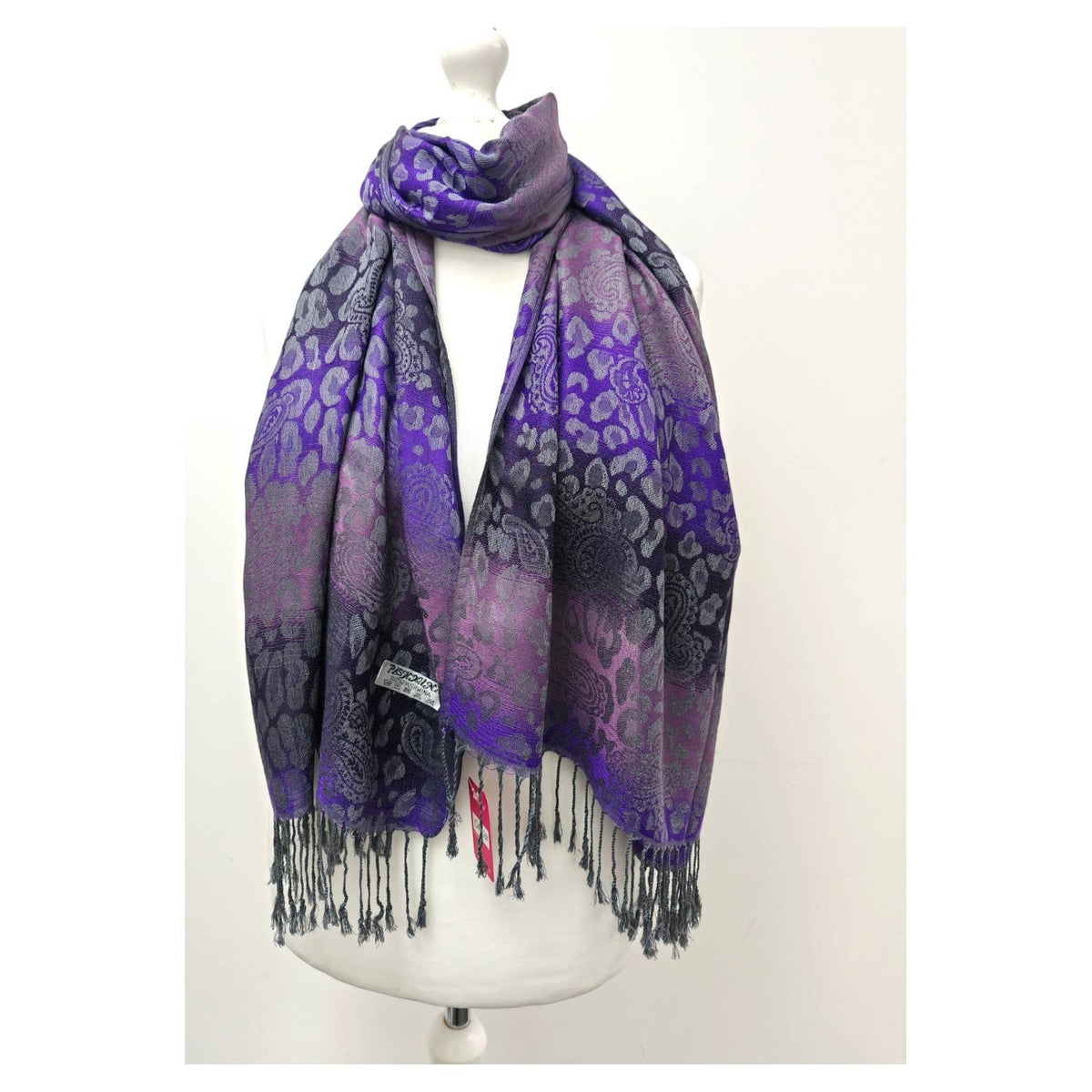 Super Soft Reversible Pashmina C48-2 Leopard: Orange-taupe