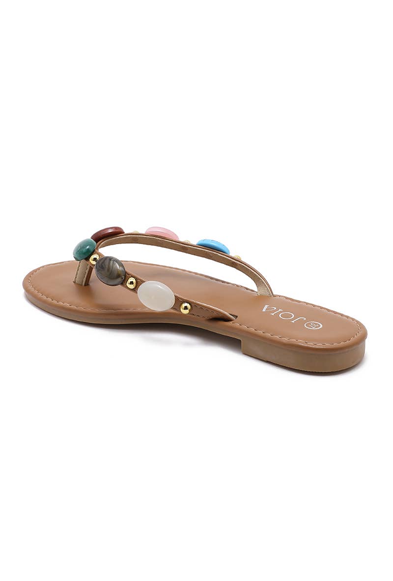 Multicolored beaded slide SS-290: Camel