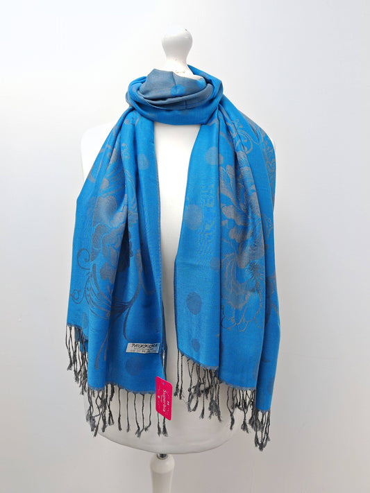 Super Soft Pashmina Scarf Shawl Wrap-C4806/C48-3: Turquoise
