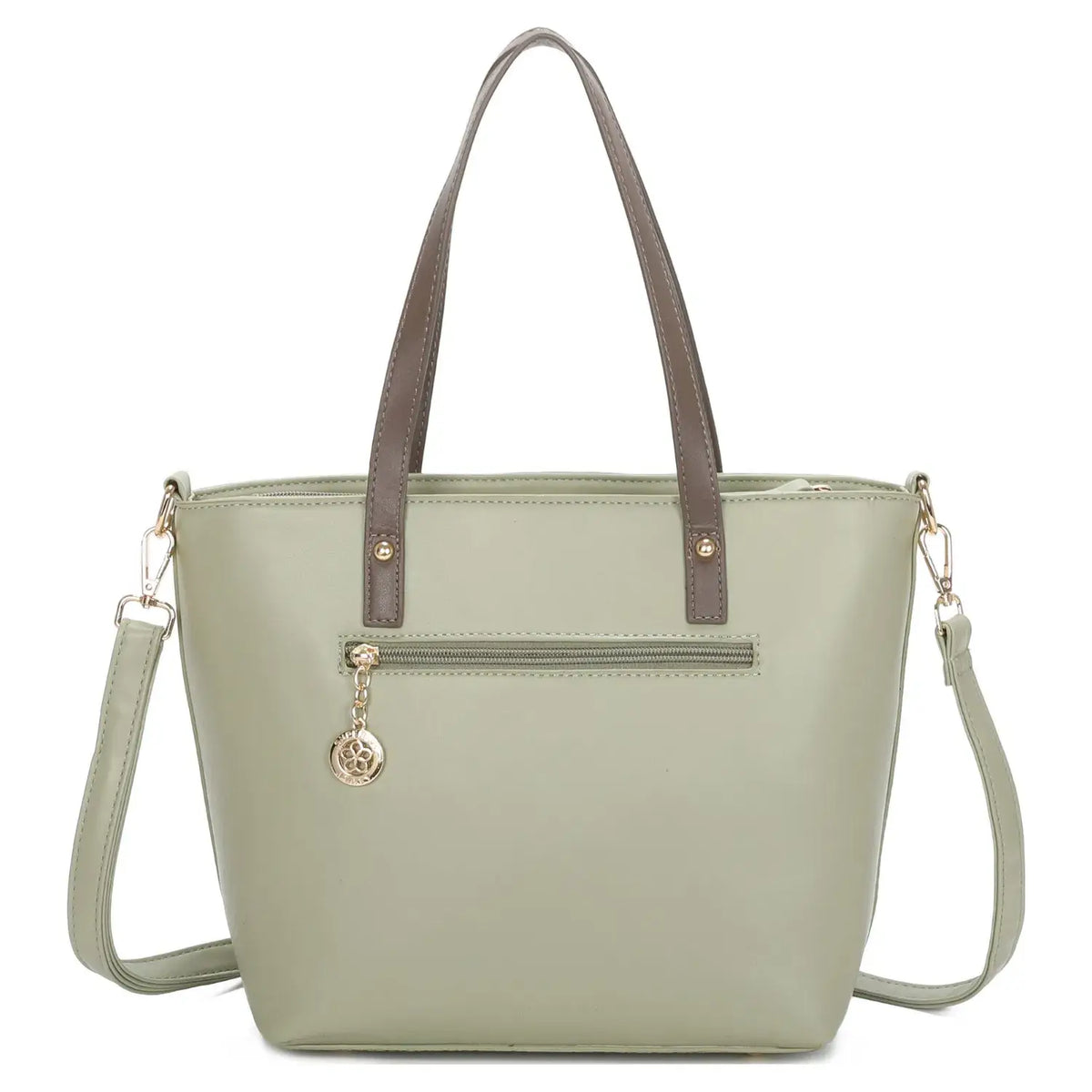 Medium Size Two-toned Tote Bag with Star Details-9330: Purple