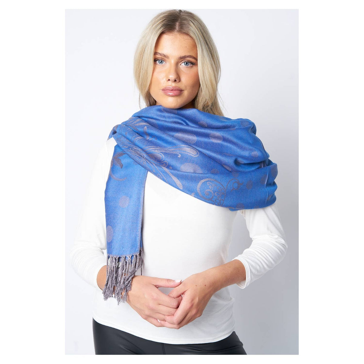 Super Soft Pashmina Scarf Shawl Wrap-C4806/C48-3: Turquoise