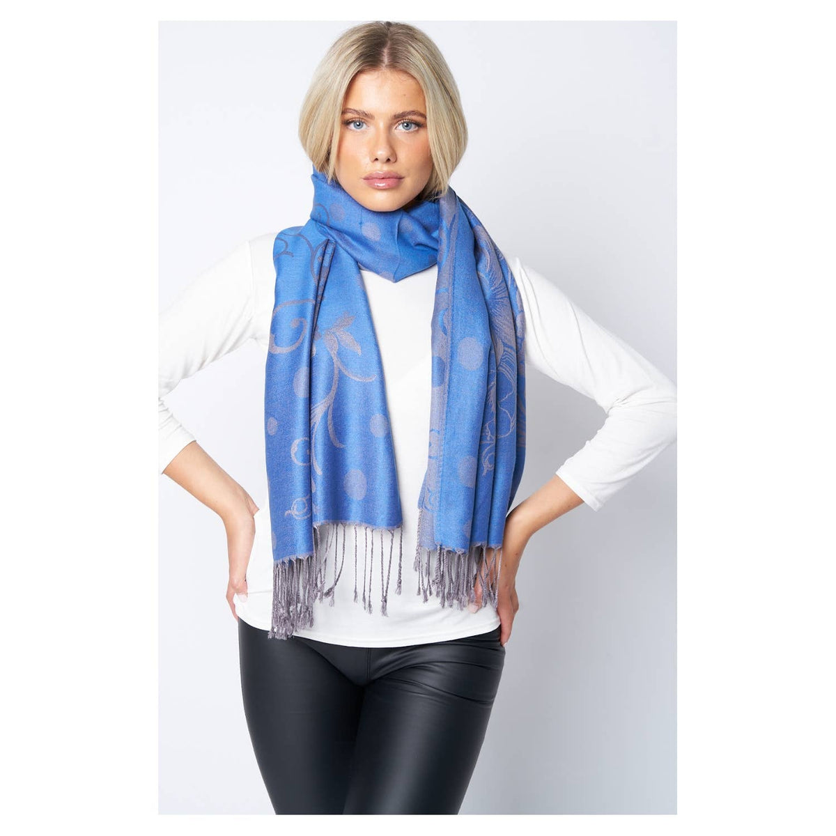 Super Soft Pashmina Scarf Shawl Wrap-C4806/C48-3: Turquoise