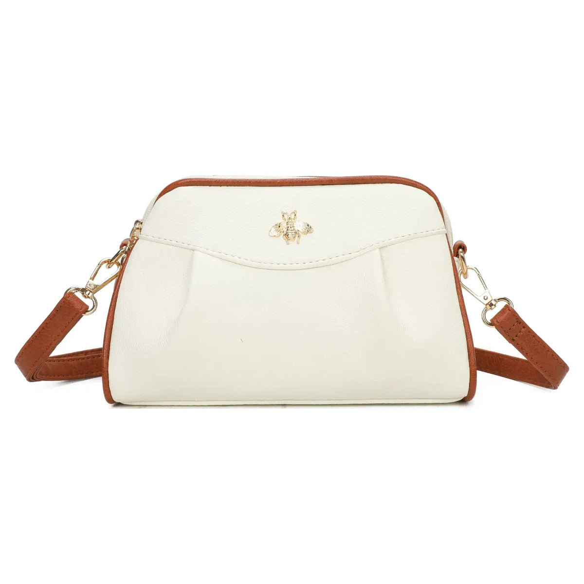 Double Zipper Bee Shoulder Bag Cross Body Bag - 9325: Teal