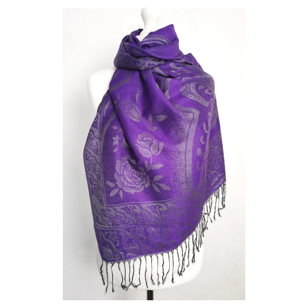 Super Soft Pashmina Scarf Shawl Wrap-C48247: Hot Pink