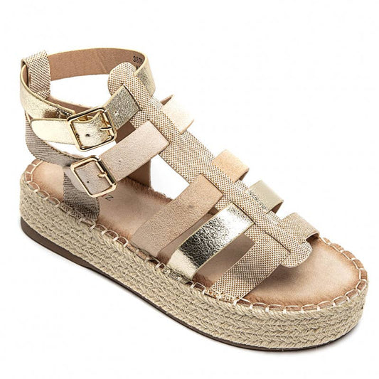 Tri Colour Gladiator Sandal