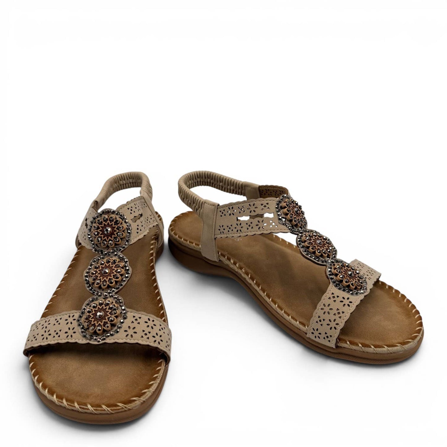 Women's Cutout Bohemian Flat Sandals RT268-5: White