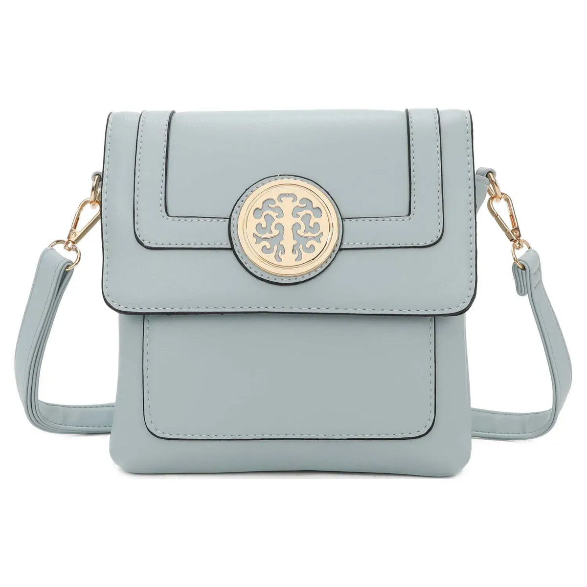 Small 3 Compartment Cross Body Bag Shoulder Bag- S9127: Pink