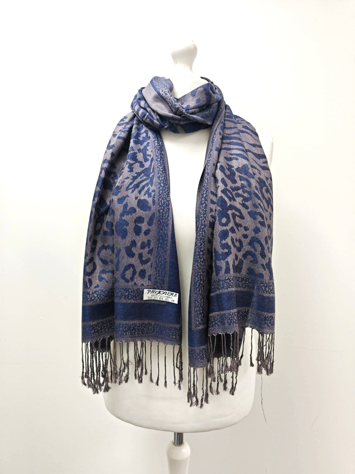 Super Soft Pashmina Scarf Shawl Wrap-2503 Animal Print: Emerald