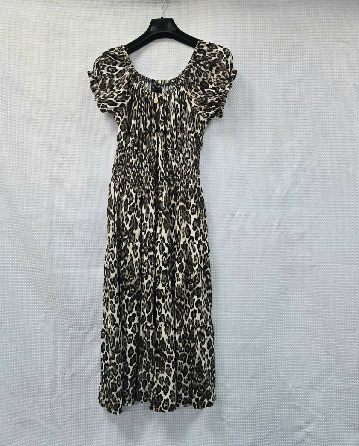 Jersey Tiger Bardot Midi Dress