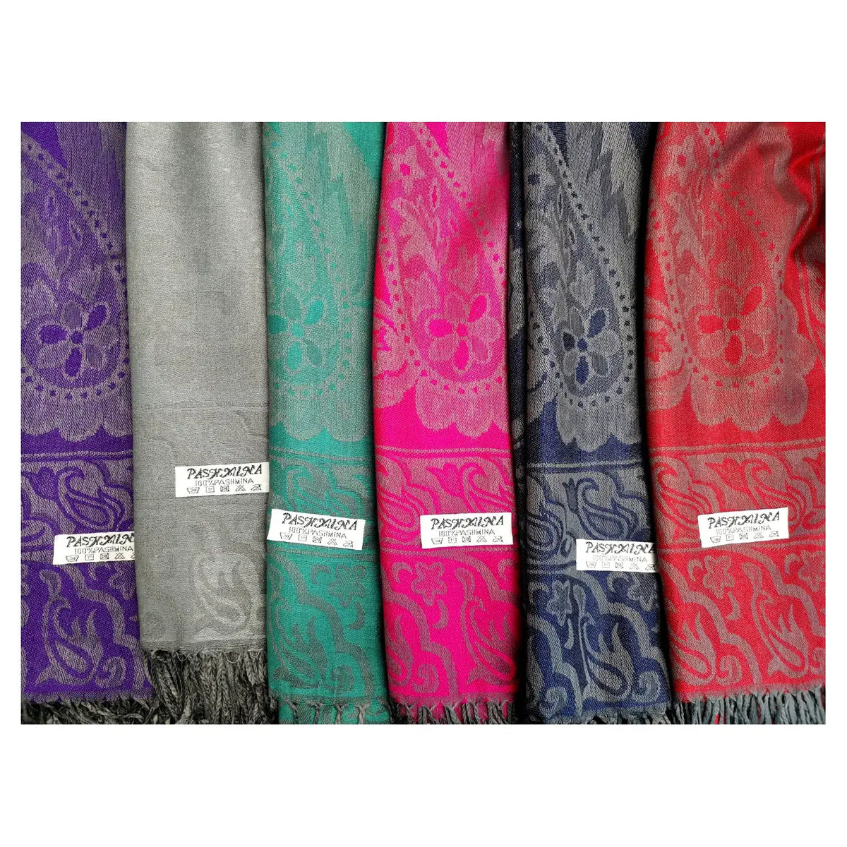 Super Soft Pashmina Scarf Shawl Wrap-C48247: Hot Pink
