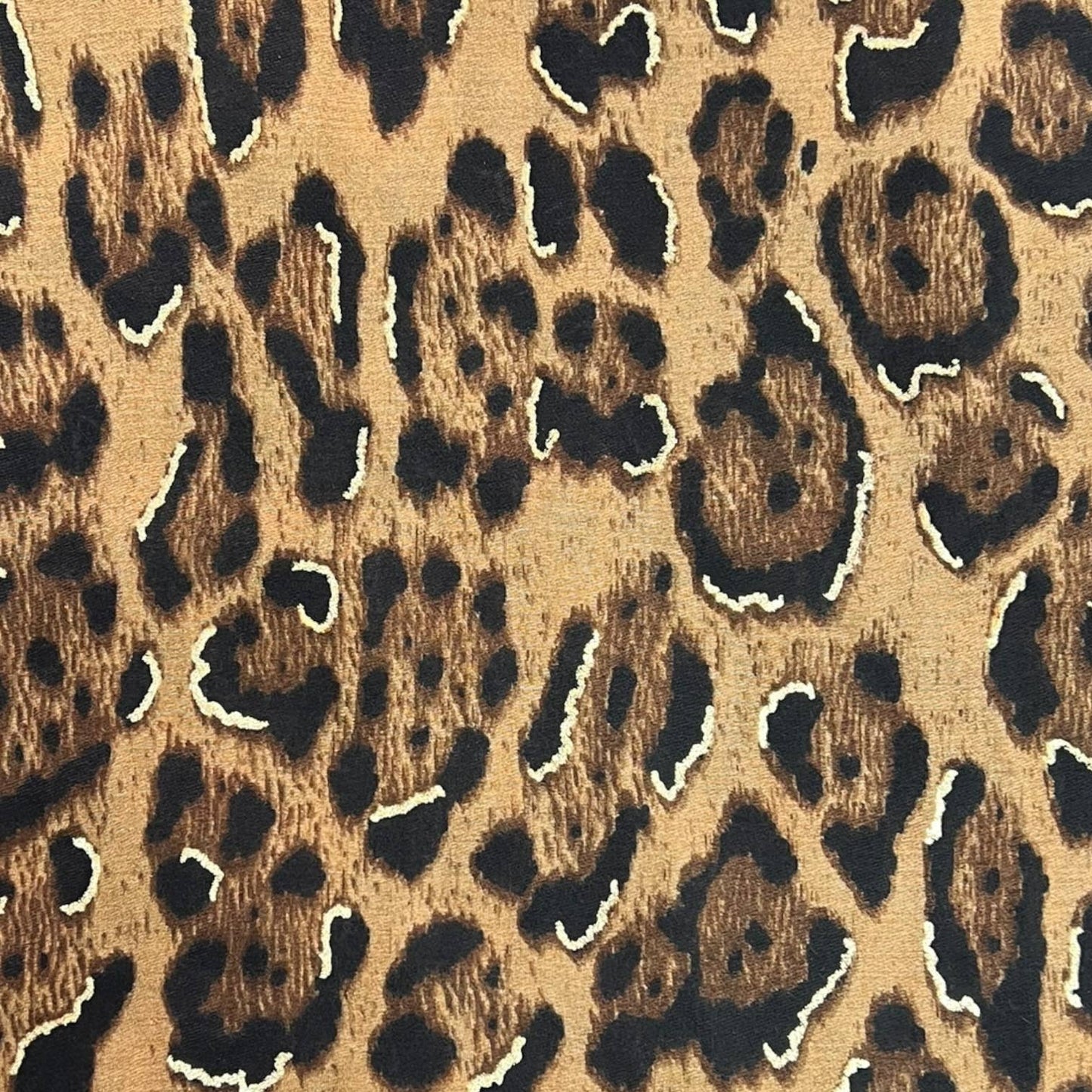 Leopard Print Scarf With Gold Detailing
